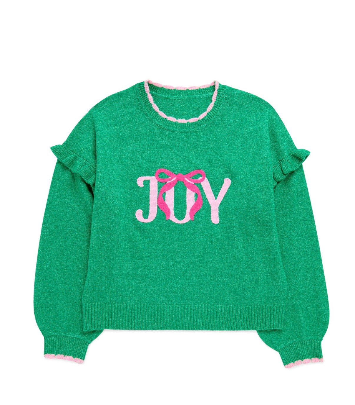 Joy Ruffle Sleeve Relaxed Sweater