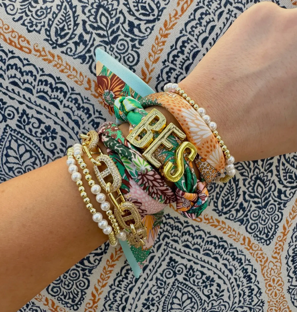 Slide on Gold Block Letter