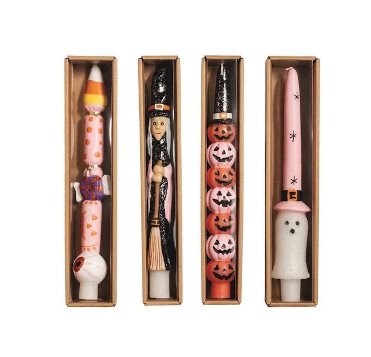 Glitter Taper Halloween Candles
