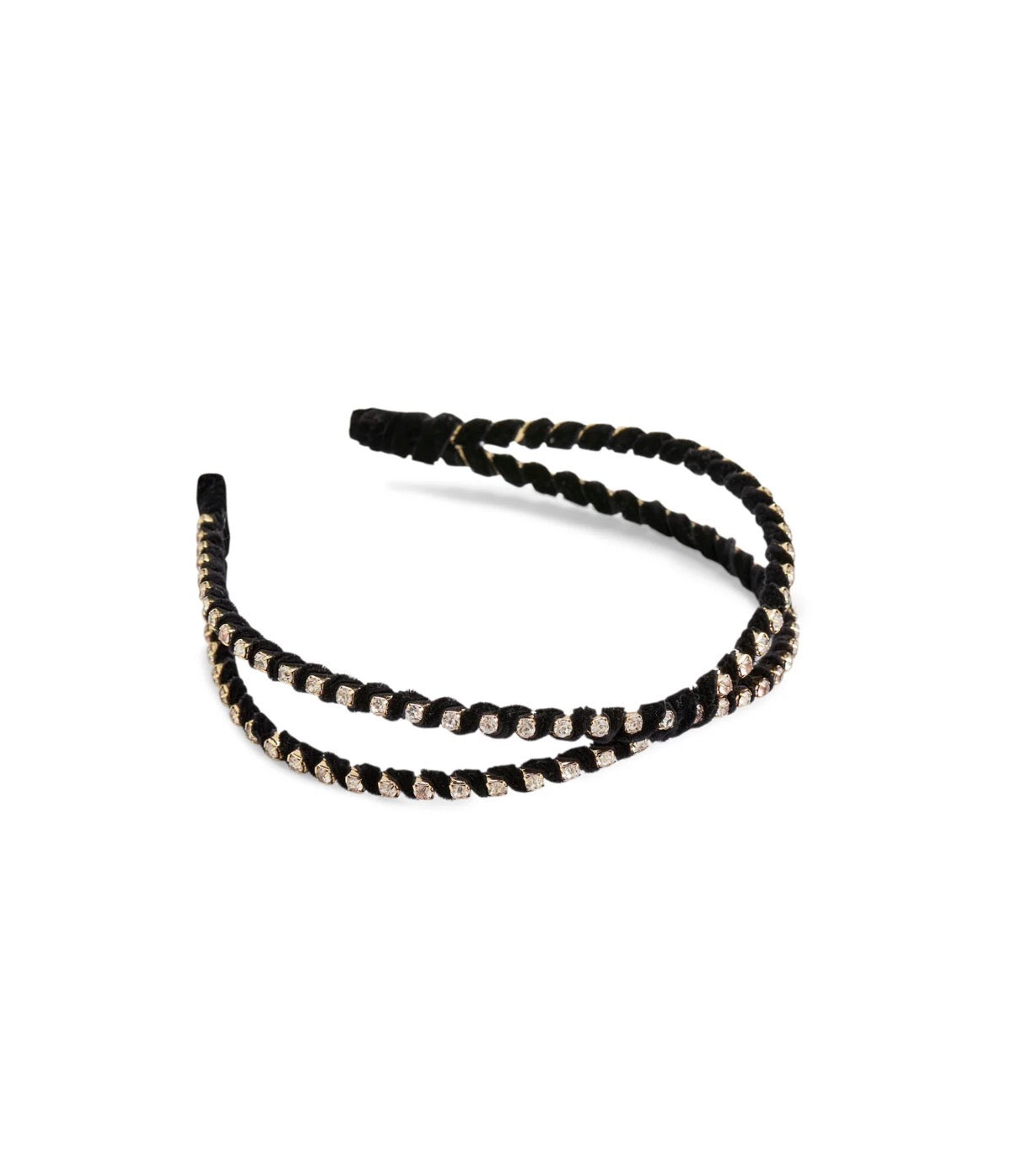 Skinny Rhinestone Double Headband