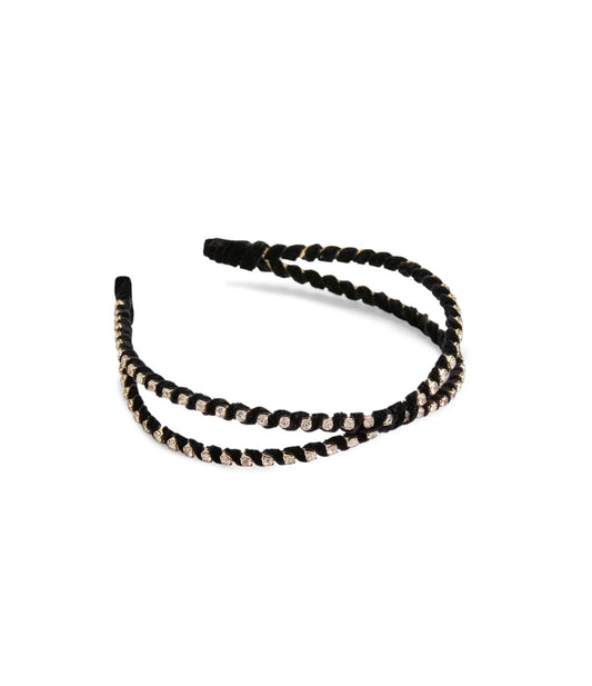 Skinny Rhinestone Double Headband