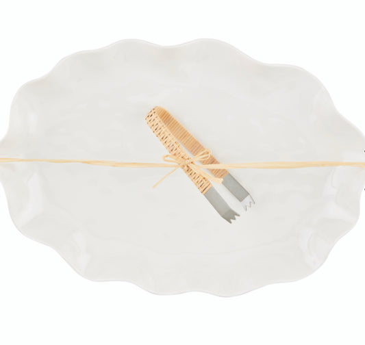 Ruffle Melamine Platter Set