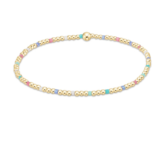 Hope Sincerity Pattern 2mm Bead Bracelet - hot mess SS25