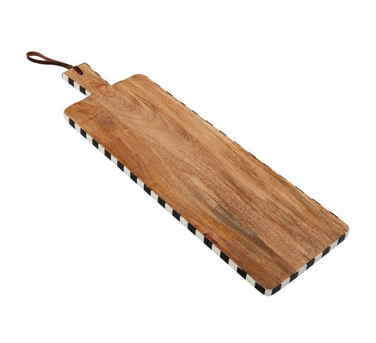 Checkered Edge Wooden Board