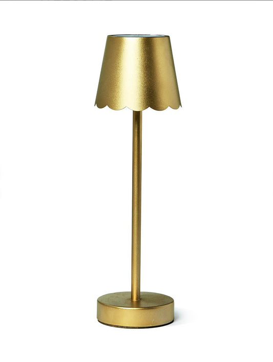 Gold Scalloped Cordless Lamp