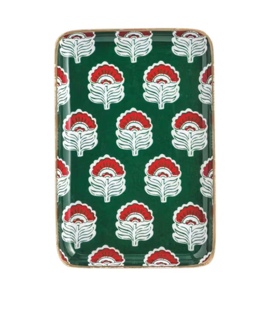 Metal Christmas Tidbit Plate