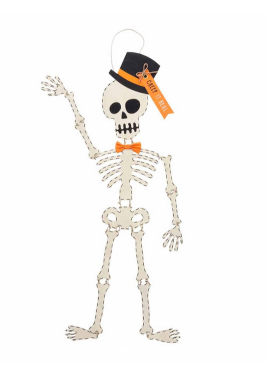 Top Hat Skeleton Door Hanger
