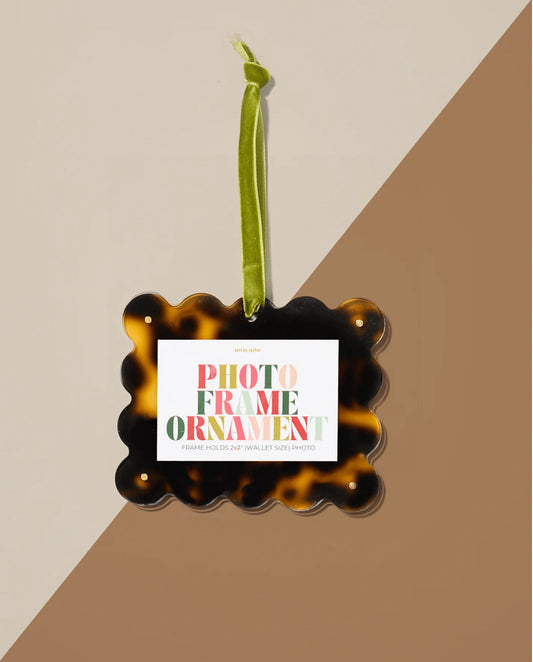 Scalloped Frame Ornament - Tortoise