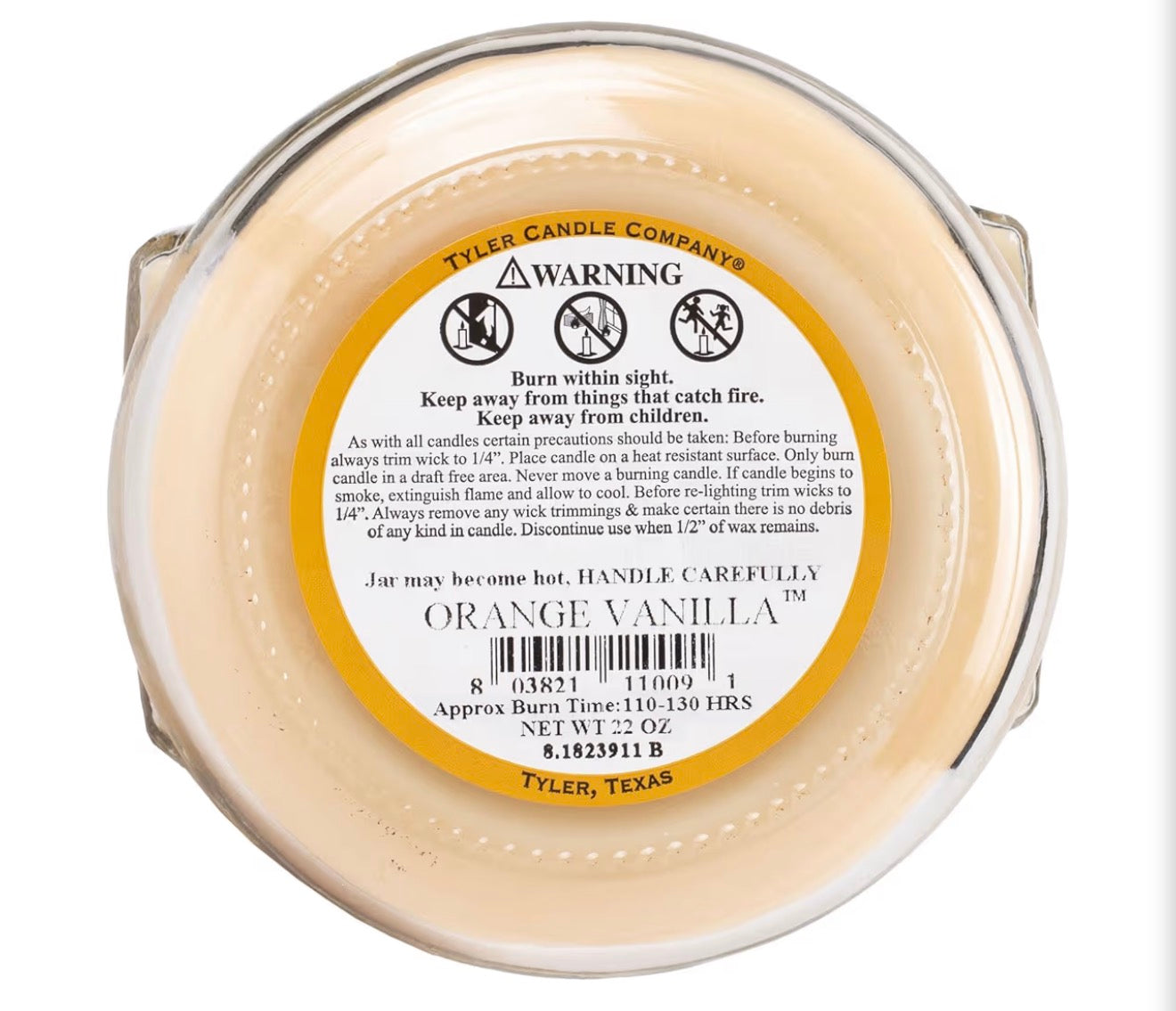 Tyler 22oz Candle - Orange Vanilla