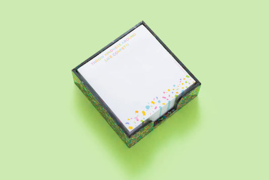 Confetti Acrylic Holder with Sticky Pad