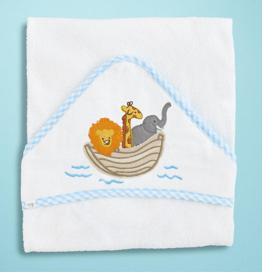 Noahs Ark Appliqué Hooded Towel