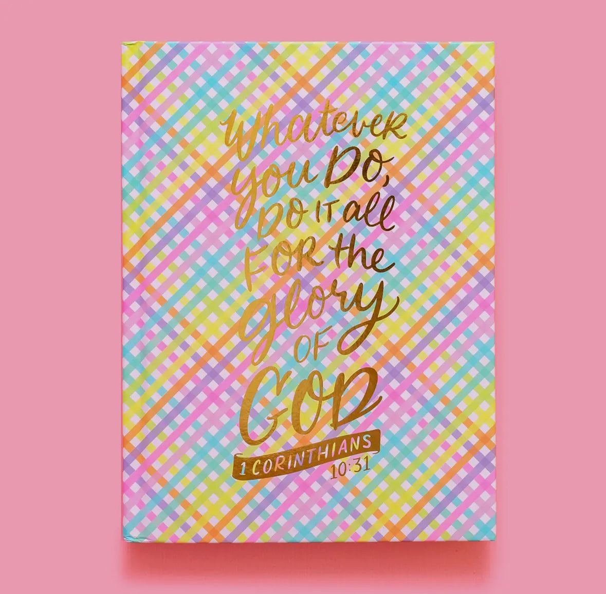 Colorful Gingham Journal