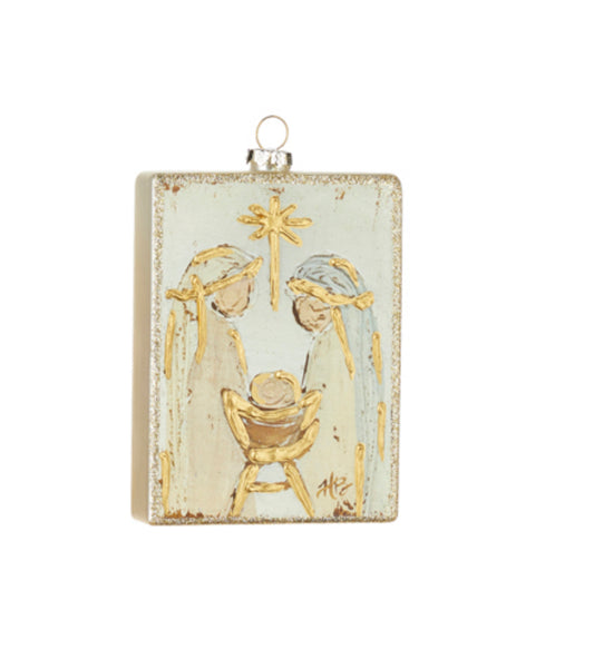 Holy Family Rectangle Ornament