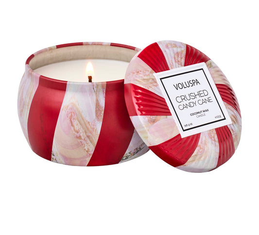 Crushed Peppermint Mini Tin Candle 4oz