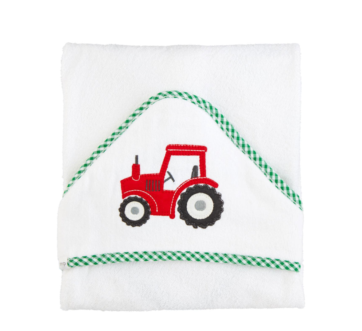 Tractor Appliqué Hooded Towel