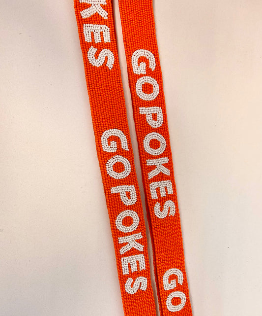 Beaded Purse Straps- Go Pokes OSU