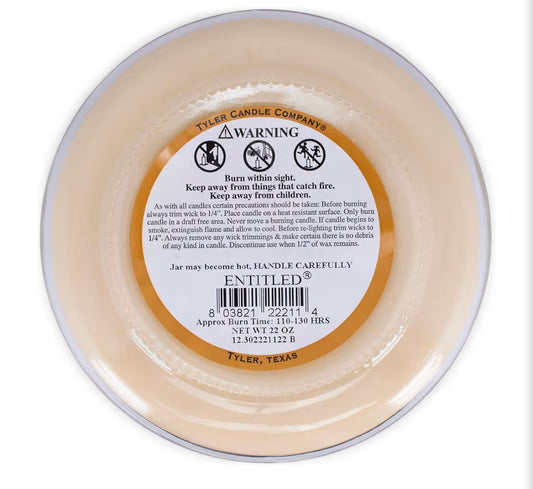 Tyler 22oz Candle - Entitled