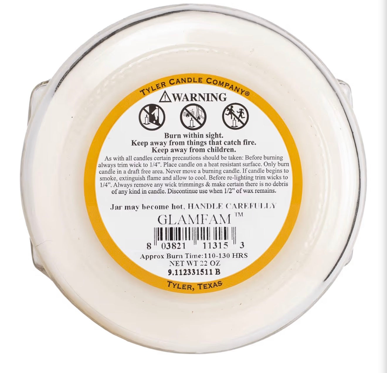 Tyler 22oz Candle - Glamfam