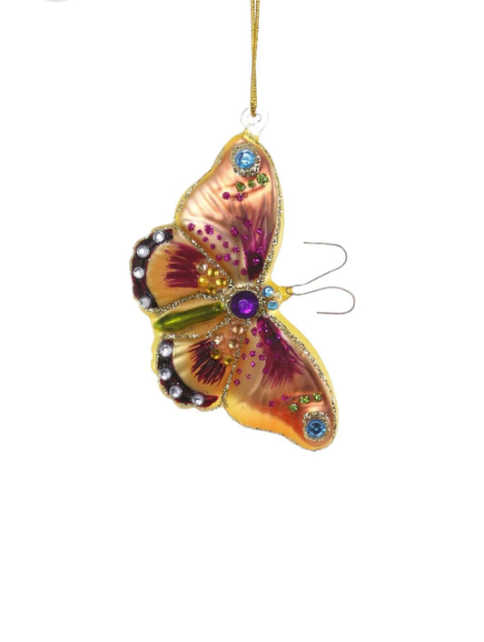 Enchanted Papillion Glass Ornament