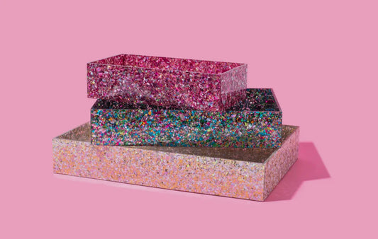 Pink Confetti Tray SM