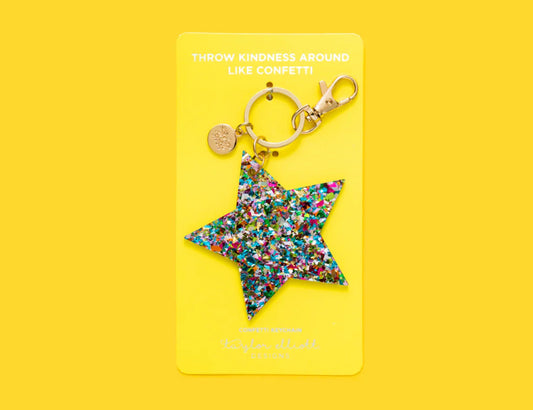 Confetti Star Keychain