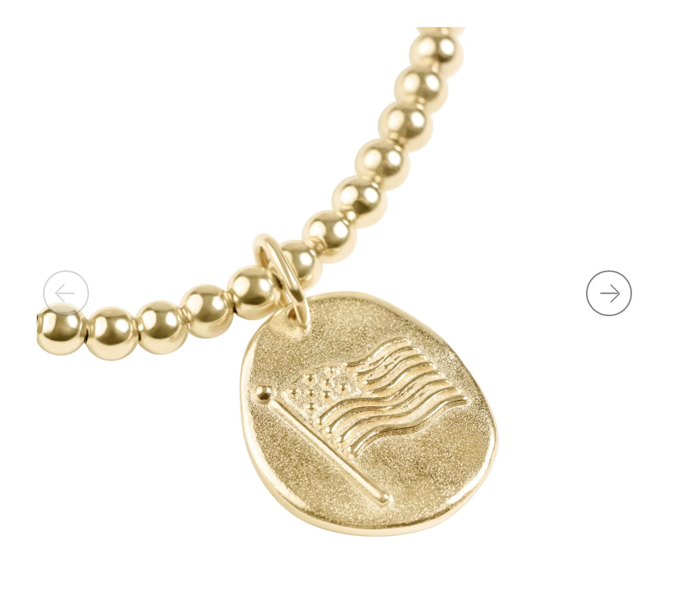 Classic gold 3mm bracelet - inspire Americana gold disk