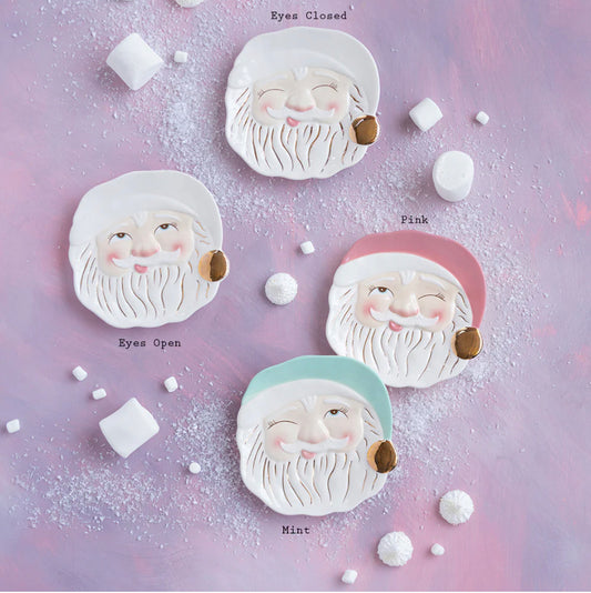 Papa Noel Cookie Plate Pink