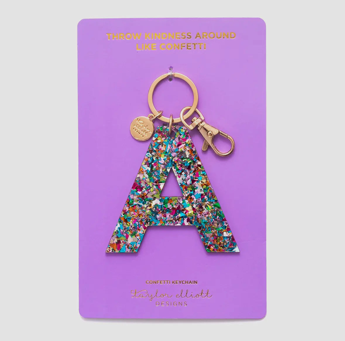 Confetti Acrylic Letter Keychain