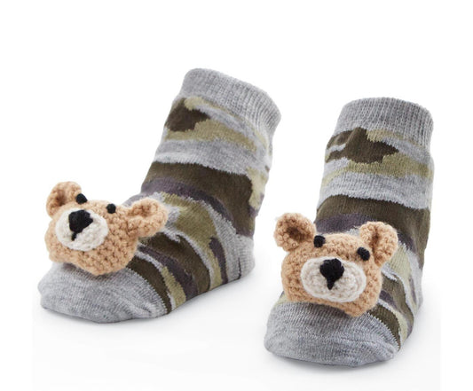 Camo Bear Rattle Sock