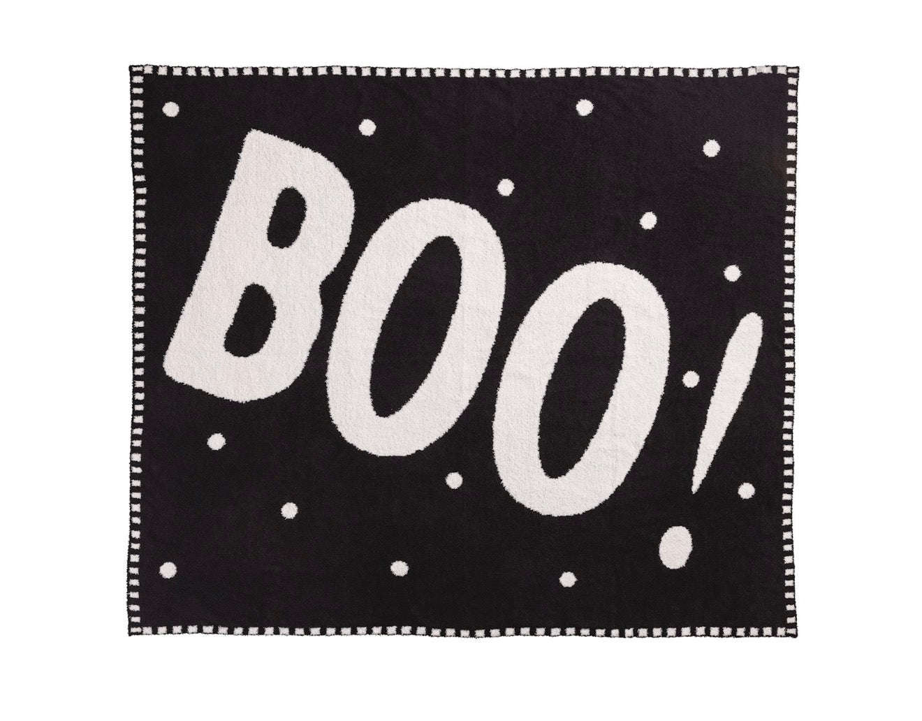 Black Boo Chenille Blanket