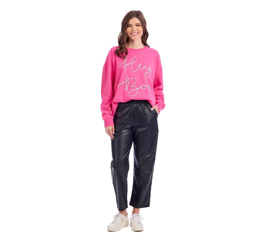 Hey Boo Halloween Sparkle Sweatshirt