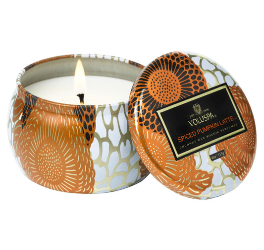 Spiced Pumpkin Latte Mini Tin Candle 4oz