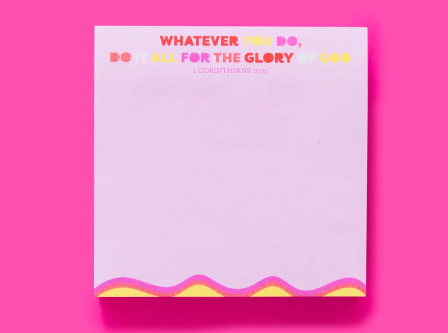 Glory of God Reminder Notepad