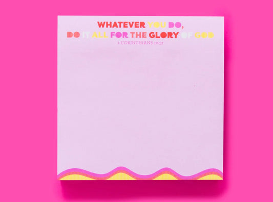 Glory of God Reminder Notepad