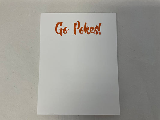 Collegiate Spirit Notepads: Go Pokes! - OSU
