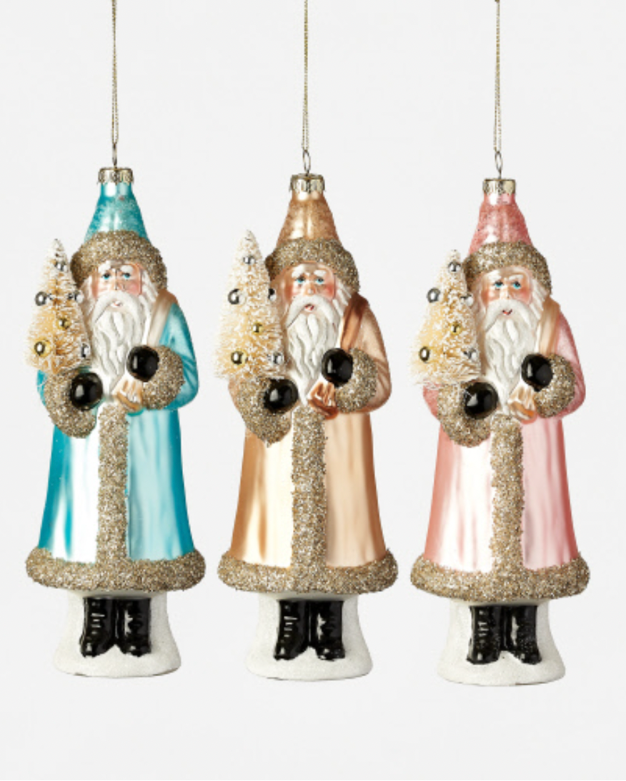 Santa with Sisal Tree Ornament Ornament