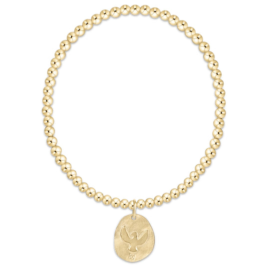 Extends Classic gold 3mm bracelet - inspire Americana gold disk