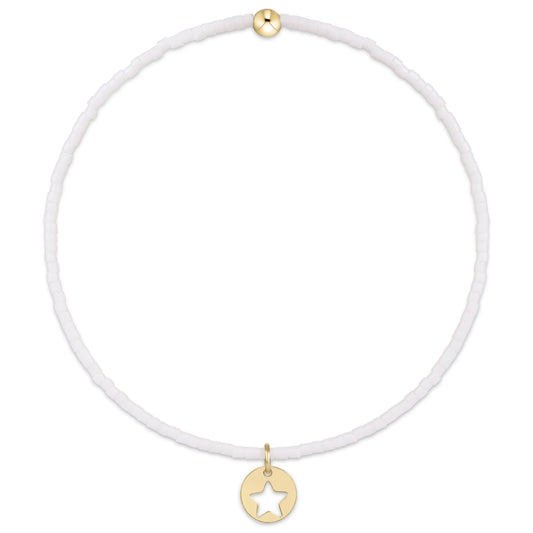 Hope classic bracelet - white star small gold disk