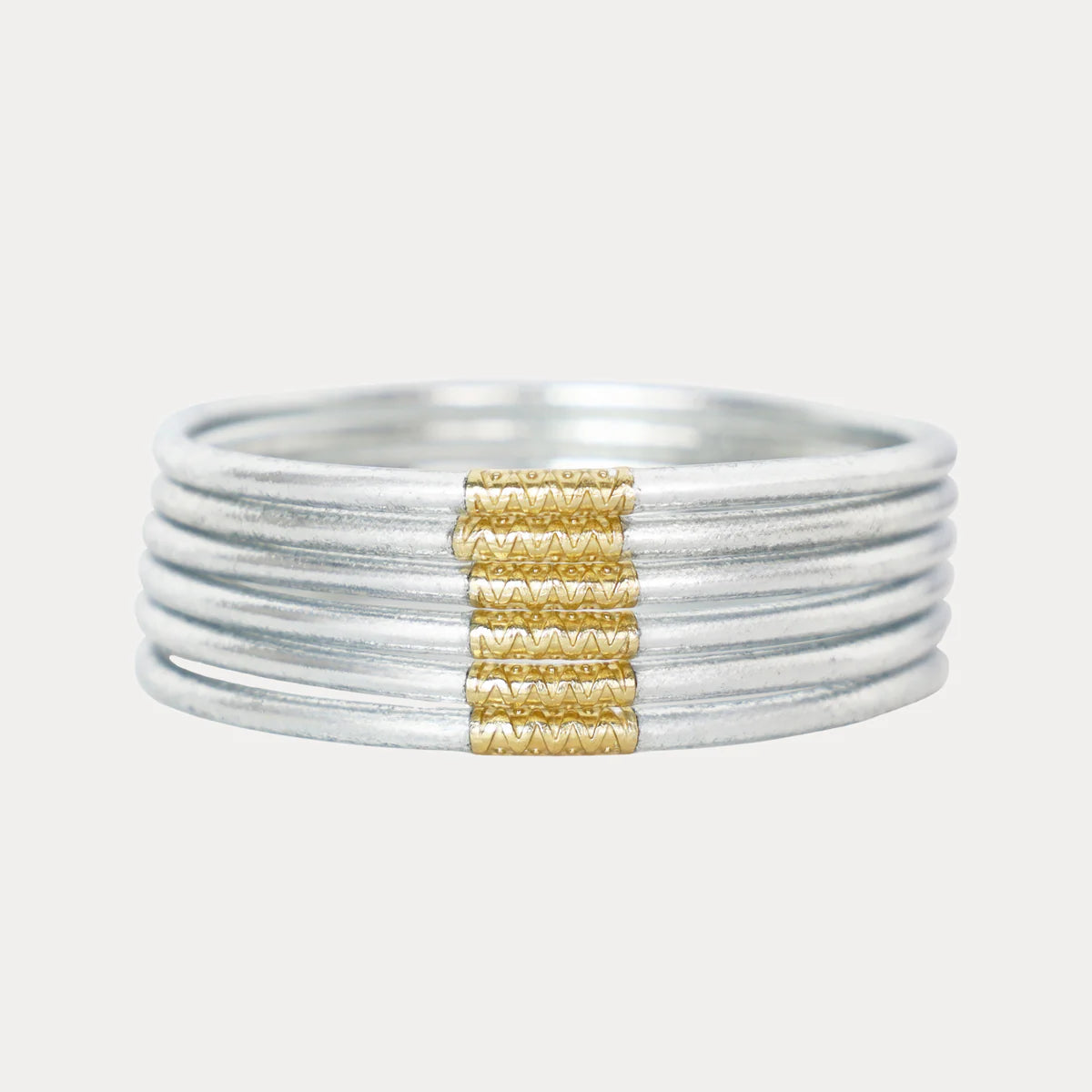 Silver Lumine All Weather Bangles®, set of 6