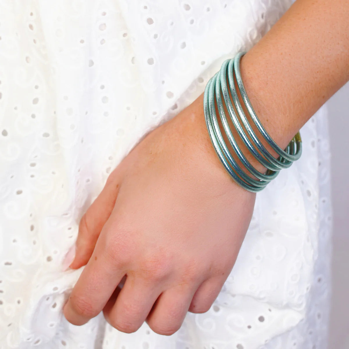 Mint Lumine All Weather Bangles®, set of 6