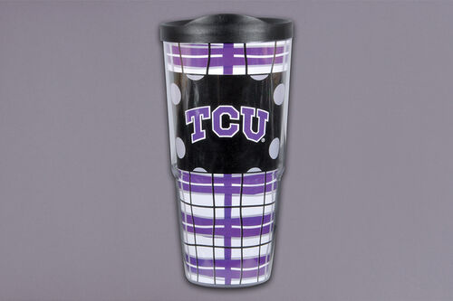 TCU Tumbler with Straw