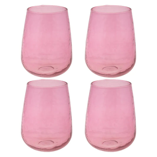 Lustre Raspberry Stemless Wine Glass