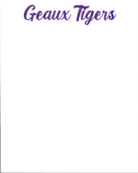 Collegiate Spirit Notepads: Geaux Tigers: LSU
