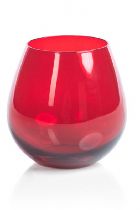 Luster Red All Purpose Stemless Glasses