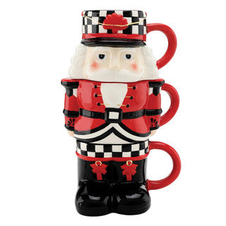 Ceramic Nutcracker Stack Mug