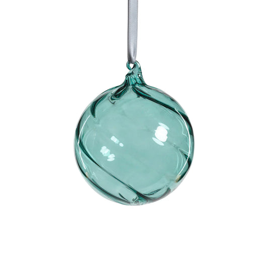 Winter Blue Swirl Ornament