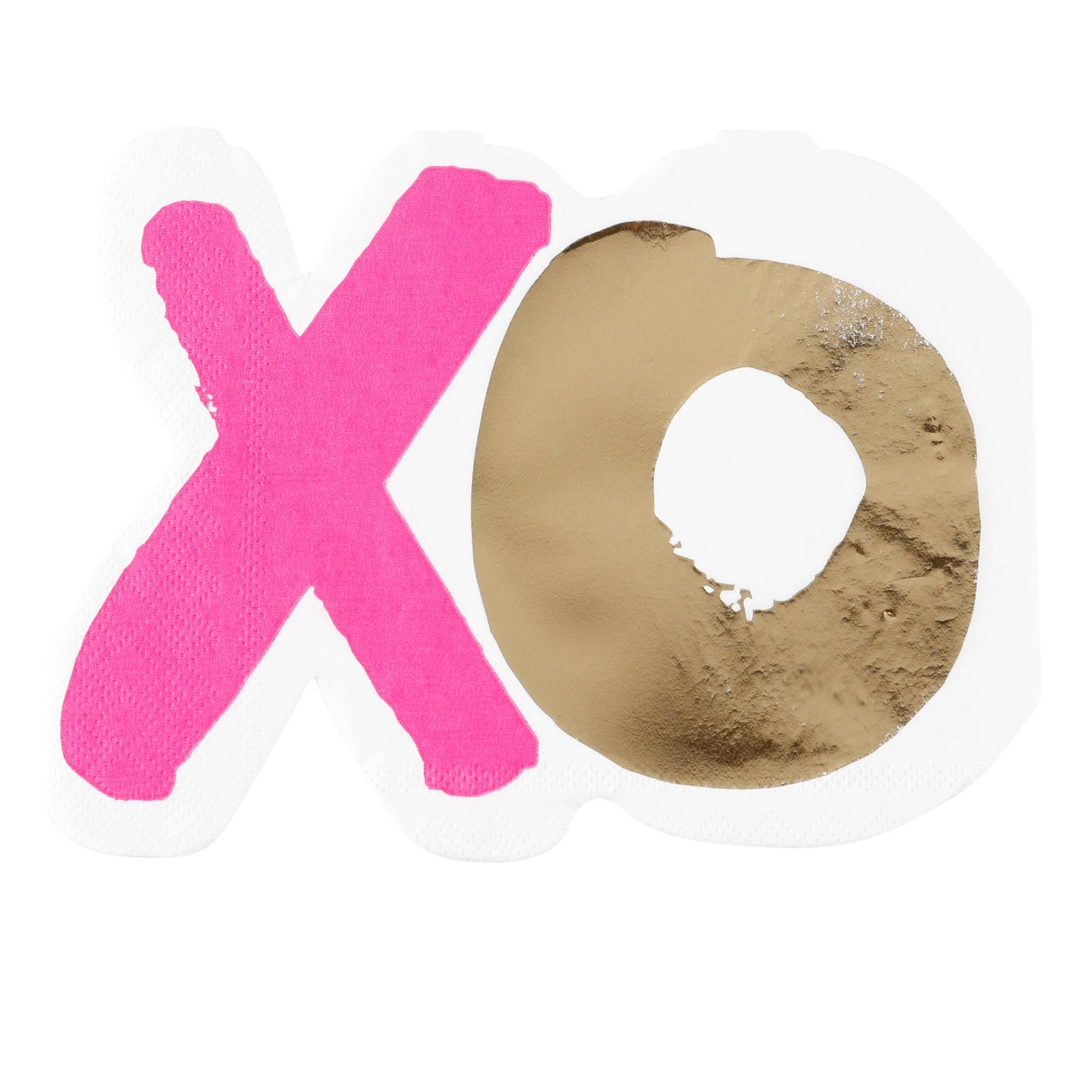 XOXO DIE-CUT BEVERAGE NAPKIN