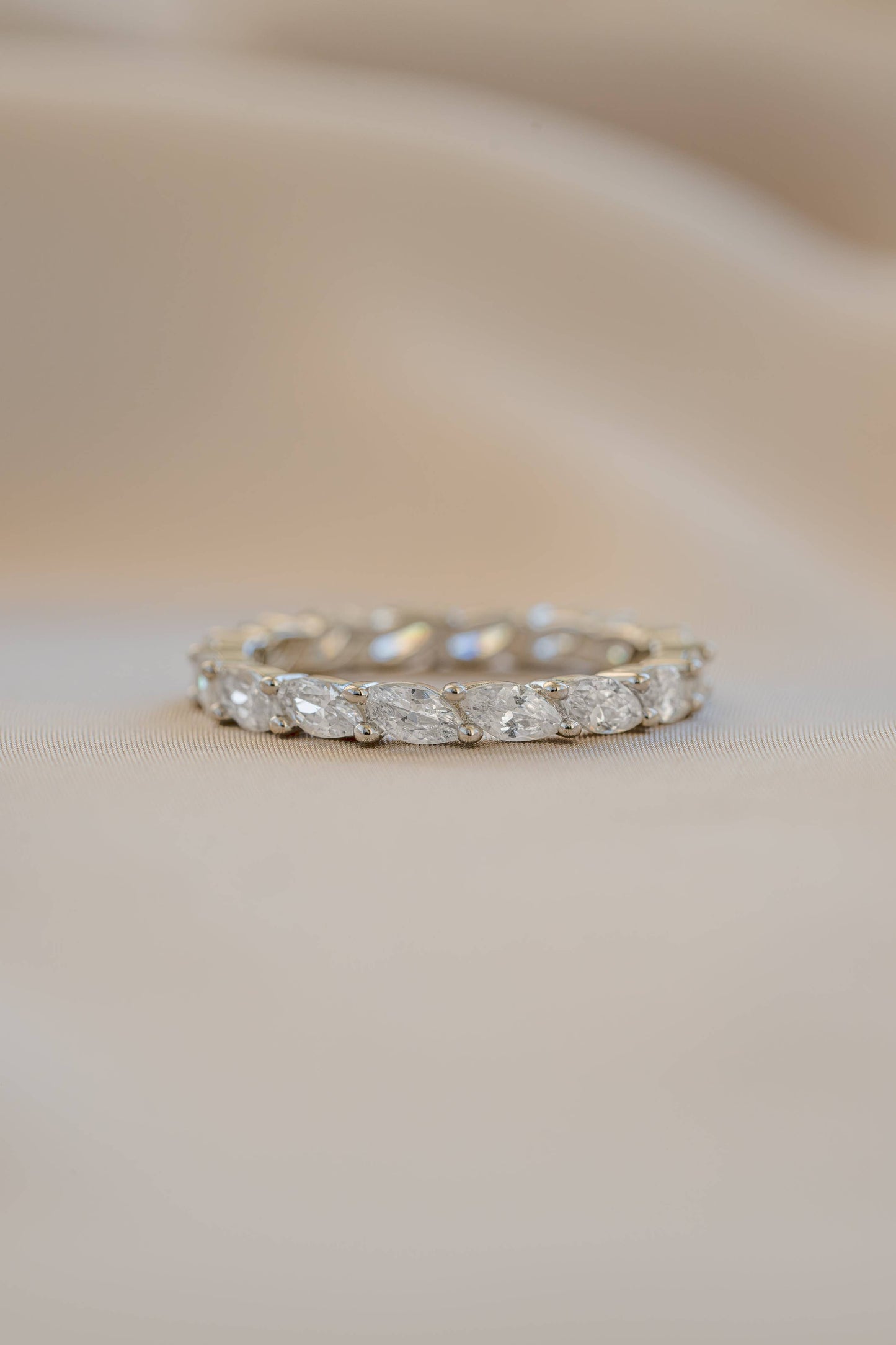 Marquise Eternity Ring: Gold / 5