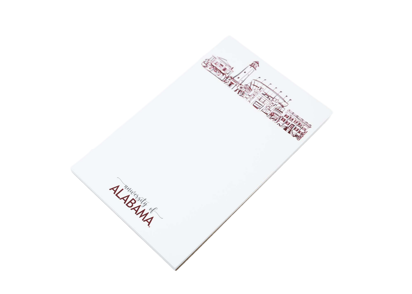 Campus Skyline Notepad - University of Alabama/Tuscaloosa