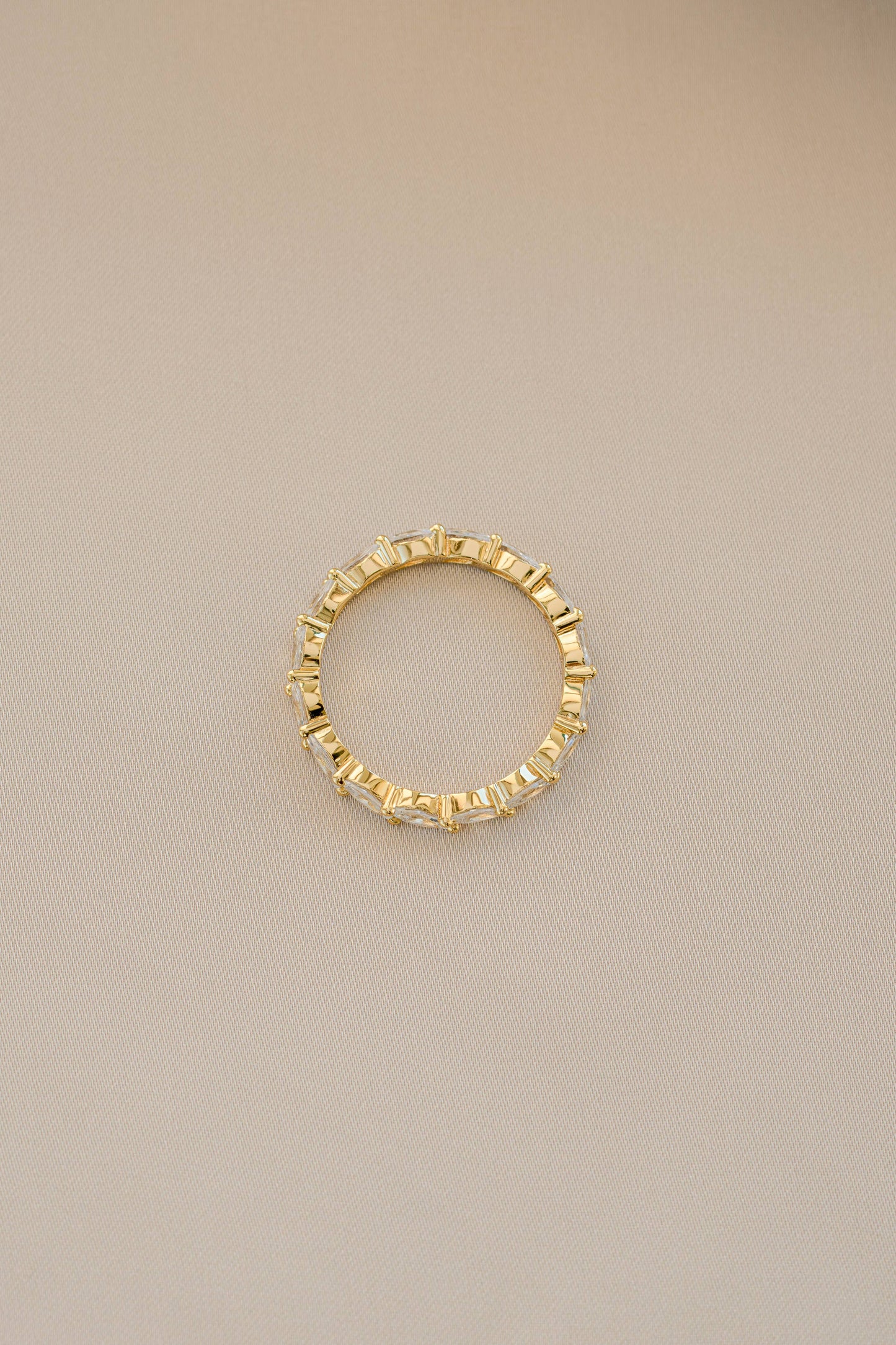 Marquise Eternity Ring: Gold / 5